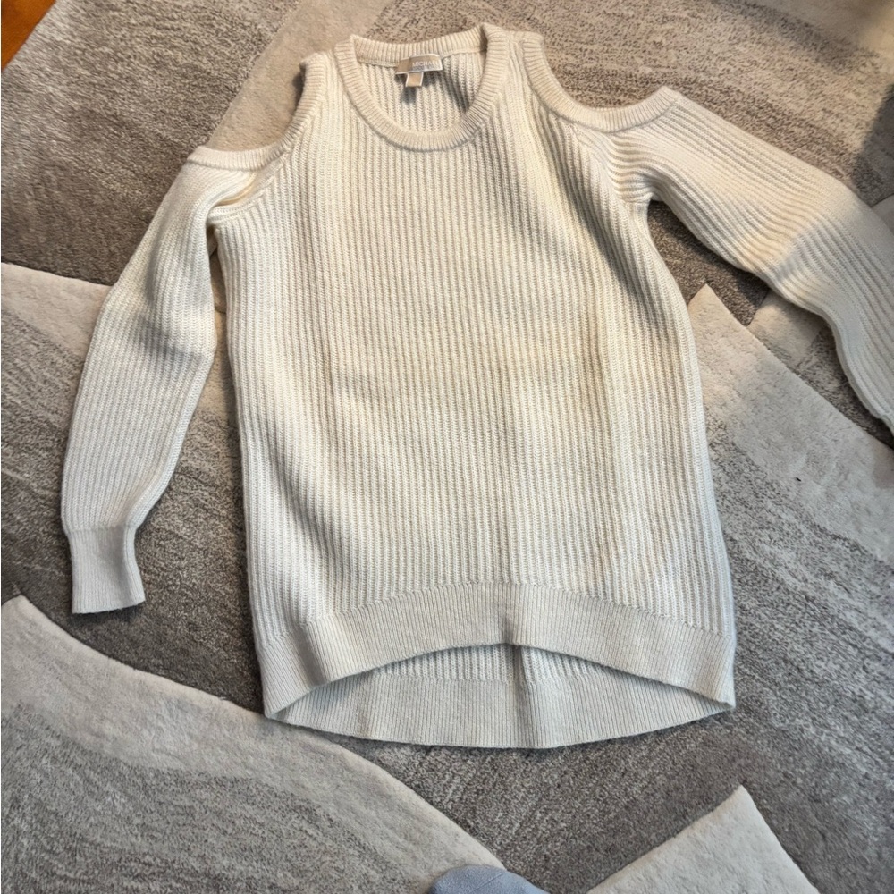 MICHAEL Michael Kors Off-the-Shoulder Sweater - White